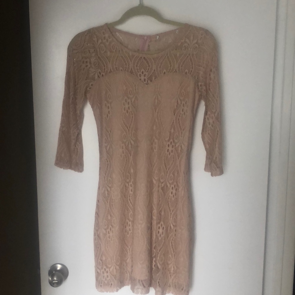 Blush lace dress